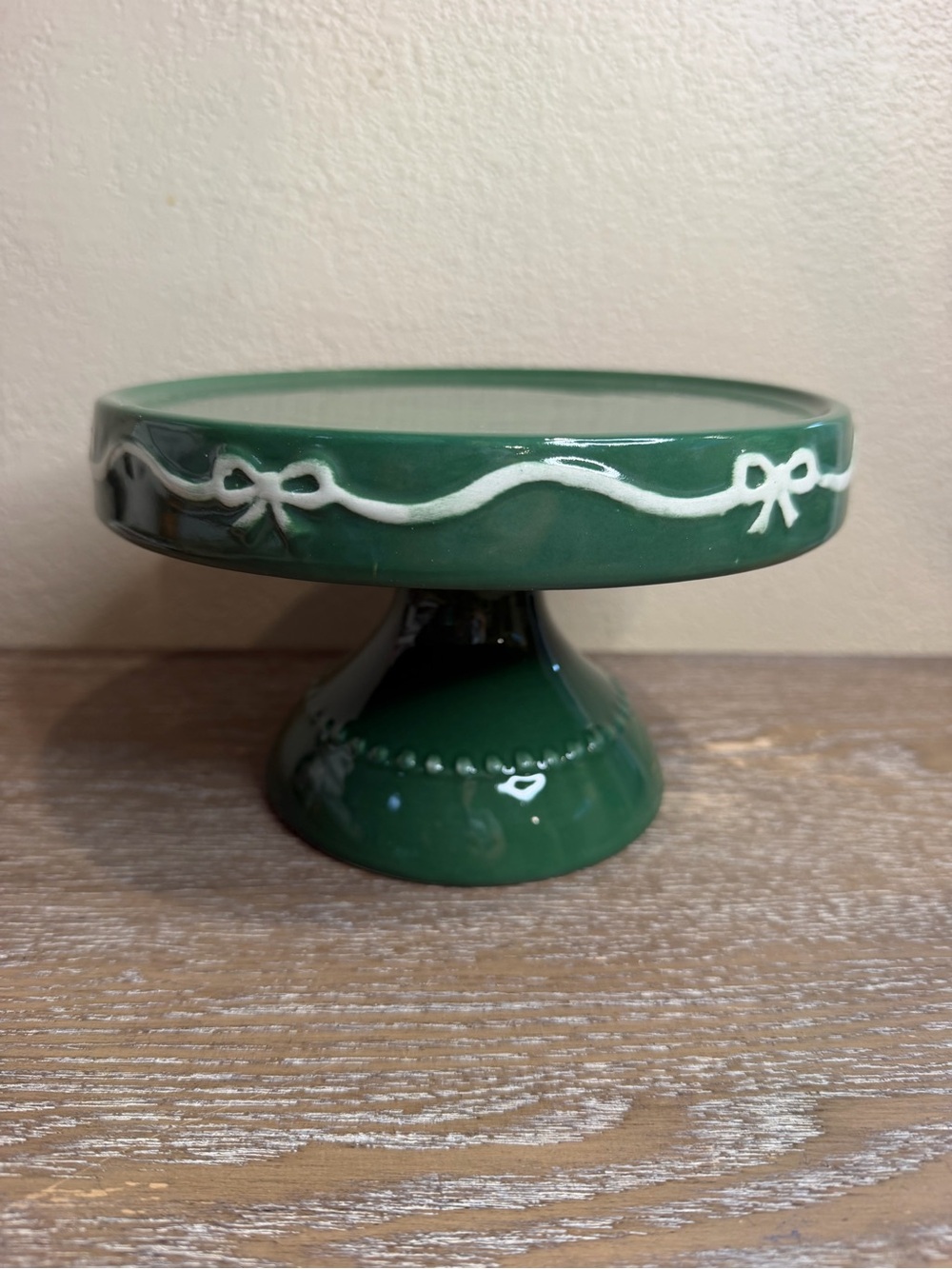 Target Bullseye Playground Christmas 2026 Ceramic Green Bow Cake Stand